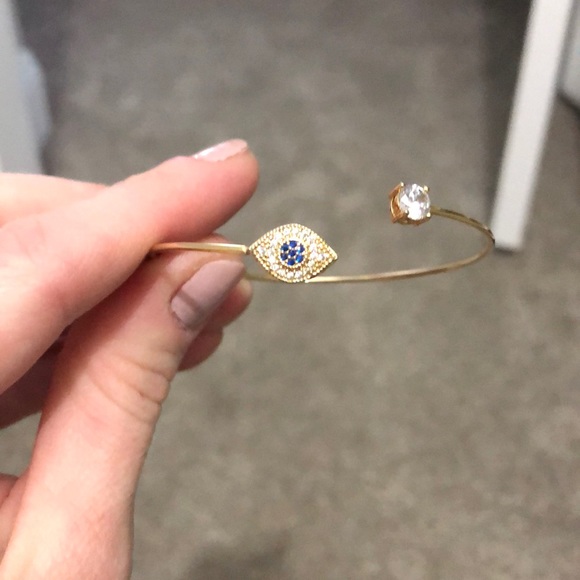 Evil eye wire bangle - Picture 2 of 4